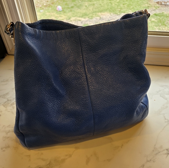 Coach Handbags - Coach Blue Pebbled Leather Hobo Bag